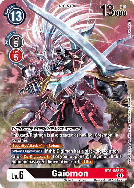 (068) Digimon TCG X Record Single: Gaiomon (BT9-068) (V.2)  Alternative Art