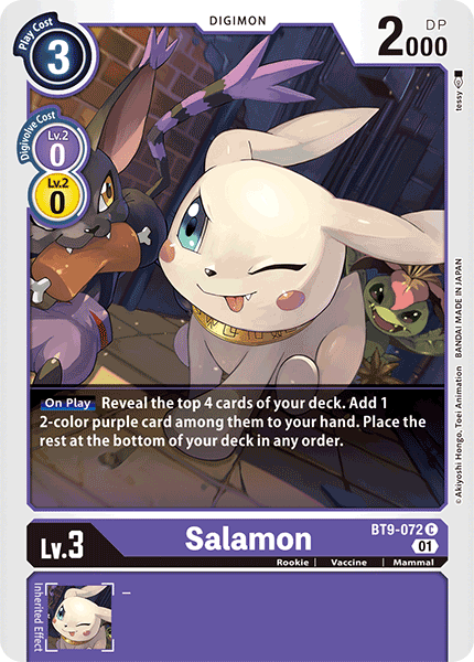 (072) Digimon TCG X Record Single: Salamon (BT9-072)  Common