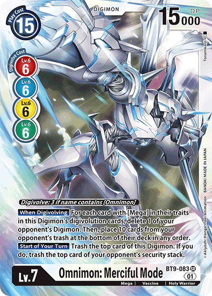 (083) Digimon TCG X Record Single: Omnimon: Merciful Mode (BT9-083) (V.1)  Super Rare