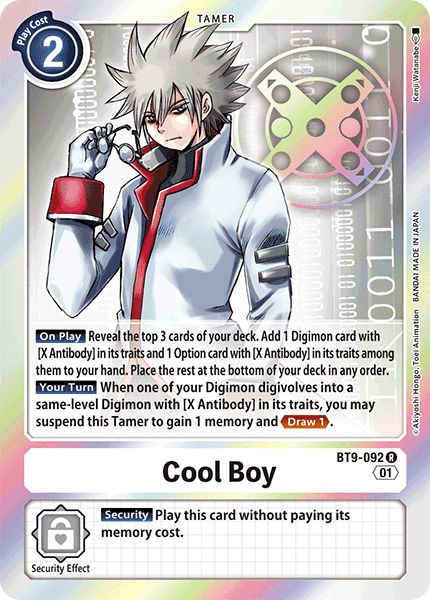 (092) Digimon TCG X Record Single: Cool Boy (BT9-092)  Rare