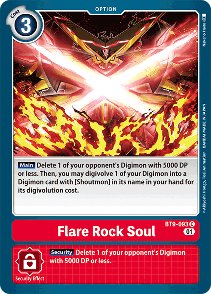 (093) Digimon TCG X Record Single: Flare Rock Soul (BT9-093)  Common