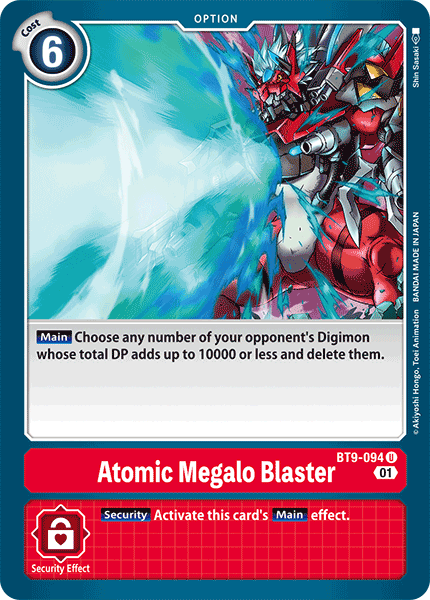 (094) Digimon TCG X Record Single: Atomic Megalo Blaster (BT9-094)  Uncommon