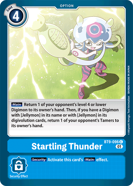 (096) Digimon TCG X Record Single: Startling Thunder (BT9-096)  Common
