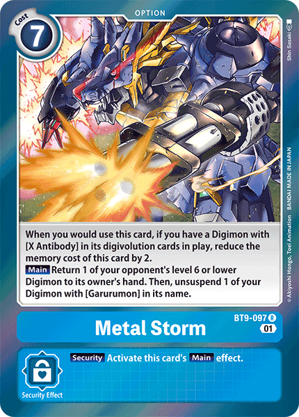 (097) Digimon TCG X Record Single: Metal Storm (BT9-097)  Rare