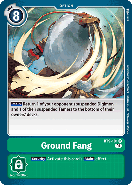 (101) Digimon TCG X Record Single: Ground Fang (BT9-101)  Common