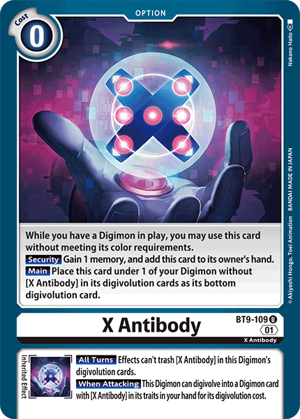 (109) Digimon TCG X Record Single: X Antibody (BT9-109)  Uncommon