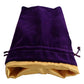 Fanroll - Large Velvet Dice Bag - Purple w/ Gold Satin