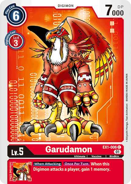 (006) Digimon TCG Classic Collection Single: Garudamon (EX1-006) (V.1)  Common