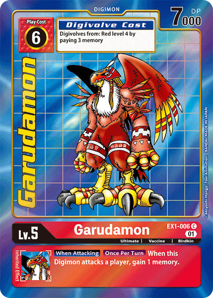 (006) Digimon TCG Classic Collection Single: Garudamon (EX1-006) (V.2)  Alternative Art