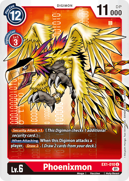 (010) Digimon TCG Classic Collection Single: Phoenixmon (EX1-010)  Uncommon