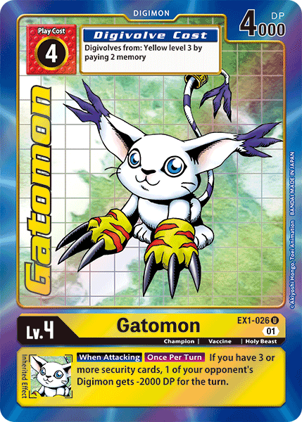 (026) Digimon TCG Classic Collection Single: Gatomon (EX1-026) (V.2)  Alternative Art