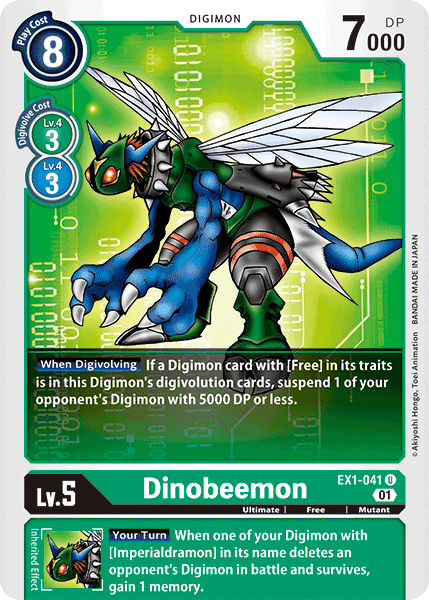 (041) Digimon TCG Classic Collection Single: Dinobeemon (EX1-041)  Uncommon