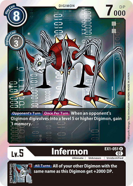 (051) Digimon TCG Classic Collection Single: Infermon (EX1-051)  Rare