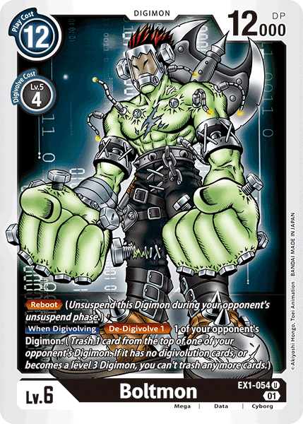 (054) Digimon TCG Classic Collection Single: Boltmon (EX1-054)  Uncommon