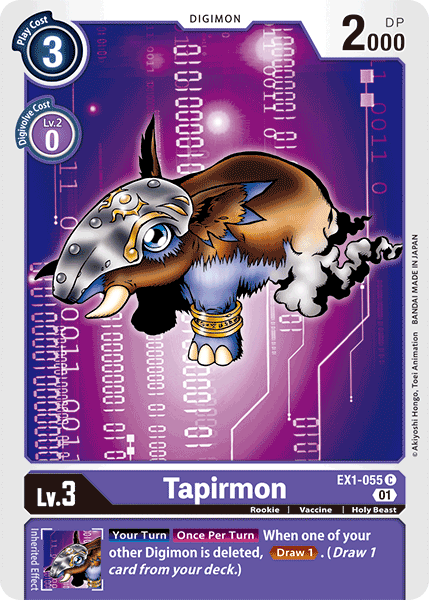 (055) Digimon TCG Classic Collection Single: Tapirmon (EX1-055)  Common