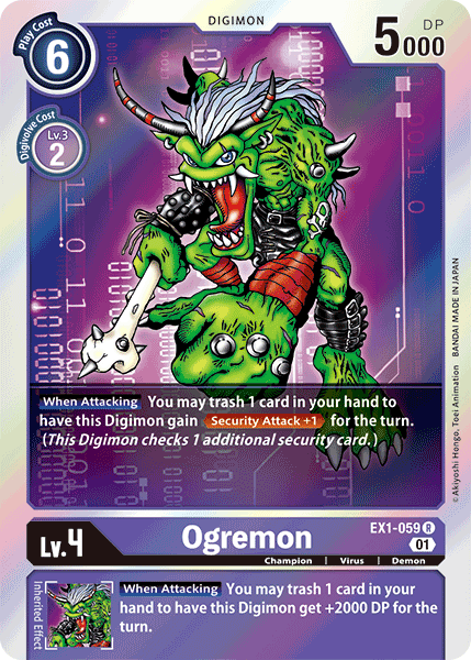 (059) Digimon TCG Classic Collection Single: Ogremon (EX1-059) (V.1)  Rare