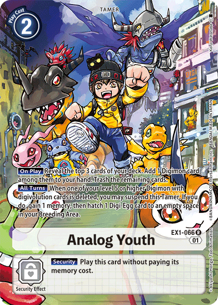 (066) Digimon TCG Classic Collection Single: Analog Youth (EX1-066) (V.2)  Alternative Art