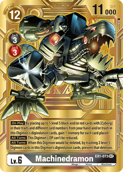 (EX1-073) Digimon TCG Dimensional Phase Single: Machinedramon (EX1-073)  Alternative Art