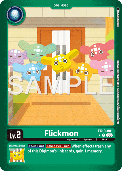 (001) Digimon TCG Sinister Order Single: Flickmon (EX10-001) (V.2)  Alternative Art