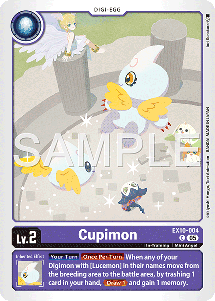 (004) Digimon TCG Sinister Order Single: Cupimon (EX10-004) (V.1)  Common