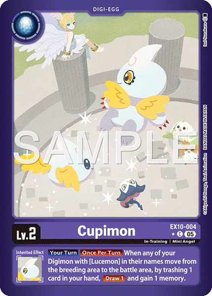 (004) Digimon TCG Sinister Order Single: Cupimon (EX10-004) (V.2)  Alternative Art