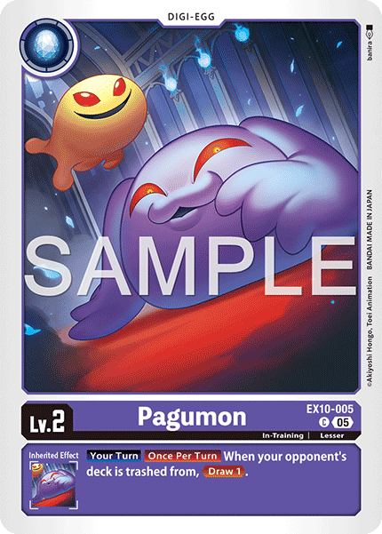 (005) Digimon TCG Sinister Order Single: Pagumon (EX10-005) (V.1)  Common