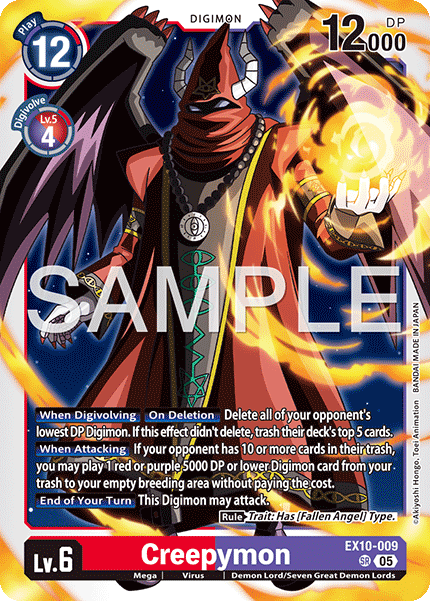 (009) Digimon TCG Sinister Order Single: Creepymon (EX10-009) (V.1)  Super Rare