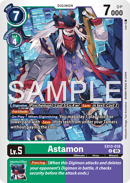 (018) Digimon TCG Sinister Order Single: Astamon (EX10-018)  Rare