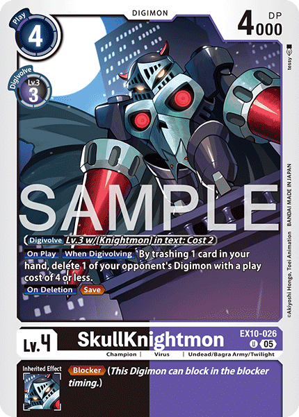 (026) Digimon TCG Sinister Order Single: SkullKnightmon (EX10-026) (V.1)  Uncommon