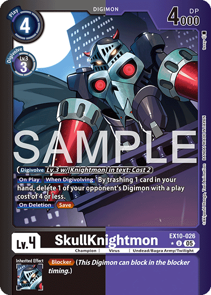 (026) Digimon TCG Sinister Order Single: SkullKnightmon (EX10-026) (V.2)  Alternative Art