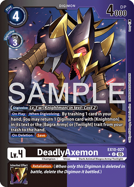 (027) Digimon TCG Sinister Order Single: DeadlyAxemon (EX10-027) (V.2)  Alternative Art