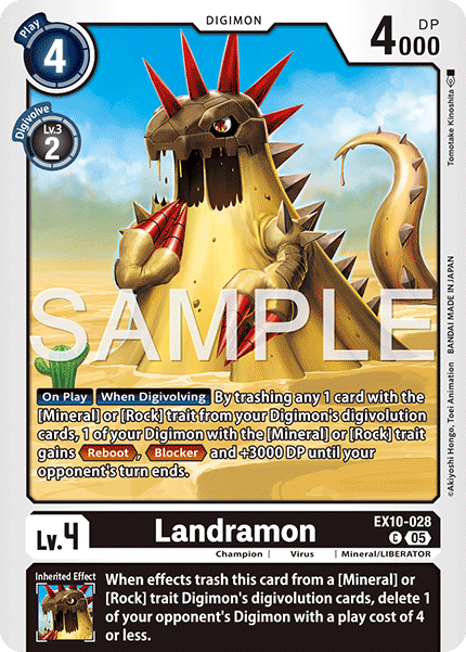 (028) Digimon TCG Sinister Order Single: Landramon (EX10-028) (V.1)  Common