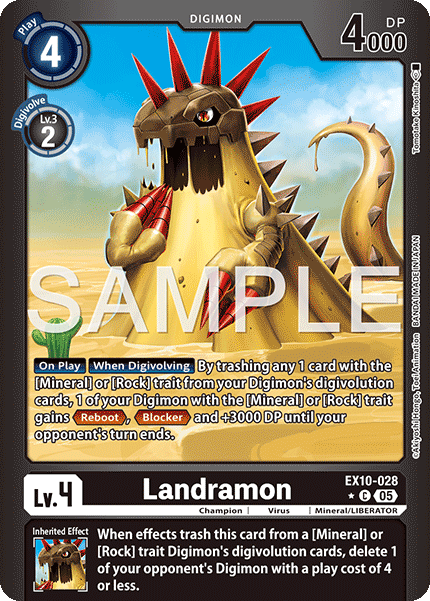 (028) Digimon TCG Sinister Order Single: Landramon (EX10-028) (V.2)  Alternative Art