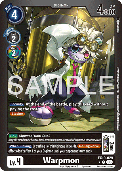 (029) Digimon TCG Sinister Order Single: Warpmon (EX10-029) (V.2)  Alternative Art