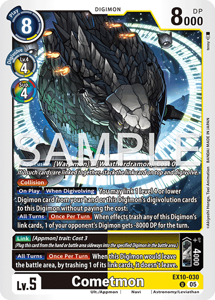 (030) Digimon TCG Sinister Order Single: Cometmon (EX10-030) (V.1)  Uncommon
