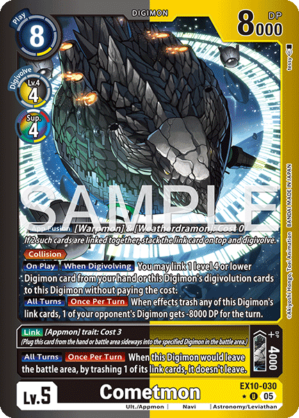 (030) Digimon TCG Sinister Order Single: Cometmon (EX10-030) (V.2)  Alternative Art