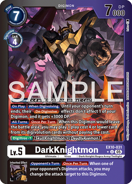 (031) Digimon TCG Sinister Order Single: DarkKnightmon (EX10-031) (V.2)  Alternative Art
