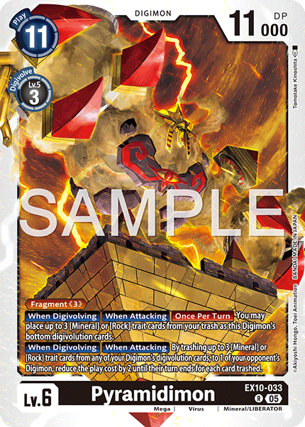 (033) Digimon TCG Sinister Order Single: Pyramidimon (EX10-033)  Rare