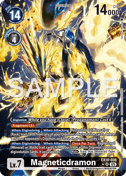 (036) Digimon TCG Sinister Order Single: Magneticdramon (EX10-036) (V.2)  Alternative Art