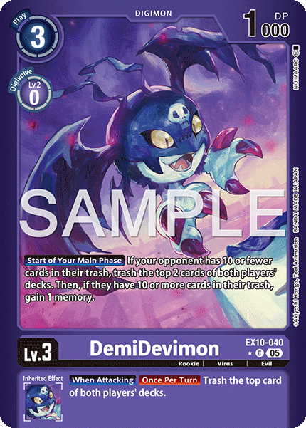 (040) Digimon TCG Sinister Order Single: DemiDevimon (EX10-040) (V.2)  Alternative Art