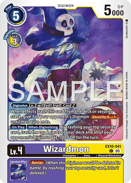 (041) Digimon TCG Sinister Order Single: Wizardmon (EX10-041) (V.1)  Common