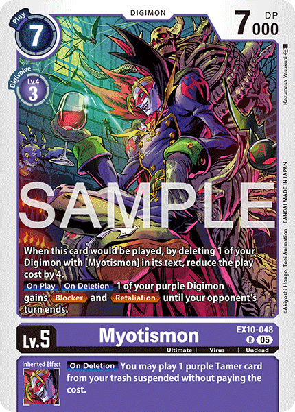 (048) Digimon TCG Sinister Order Single: Myotismon (EX10-048)  Rare