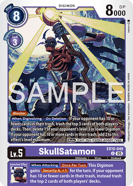 (049) Digimon TCG Sinister Order Single: SkullSatamon (EX10-049) (V.1)  Uncommon