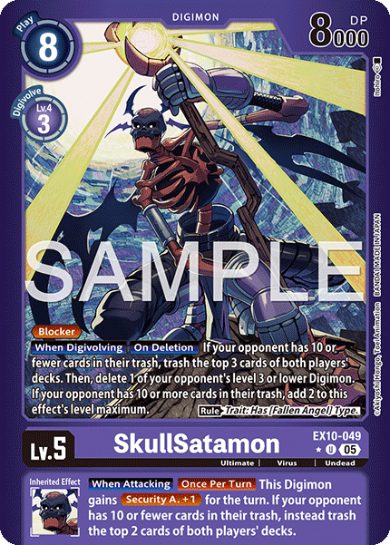 (049) Digimon TCG Sinister Order Single: SkullSatamon (EX10-049) (V.2)  Alternative Art