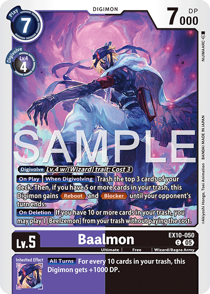 (050) Digimon TCG Sinister Order Single: Baalmon (EX10-050) (V.1)  Common