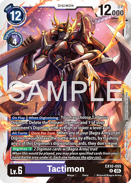 (055) Digimon TCG Sinister Order Single: Tactimon (EX10-055)  Rare