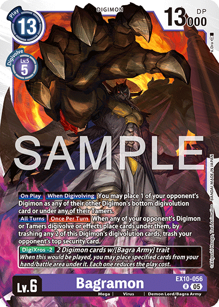 (056) Digimon TCG Sinister Order Single: Bagramon (EX10-056)  Rare