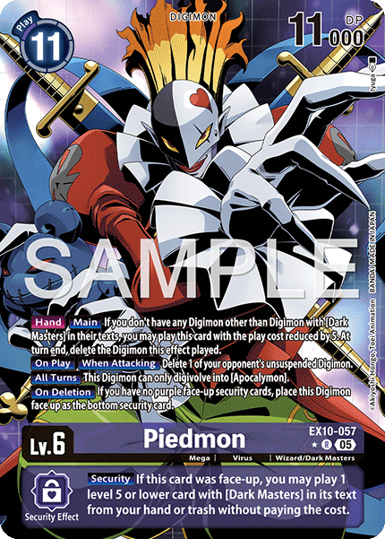 (057) Digimon TCG Sinister Order Single: Piedmon (EX10-057) (V.2)  Alternative Art