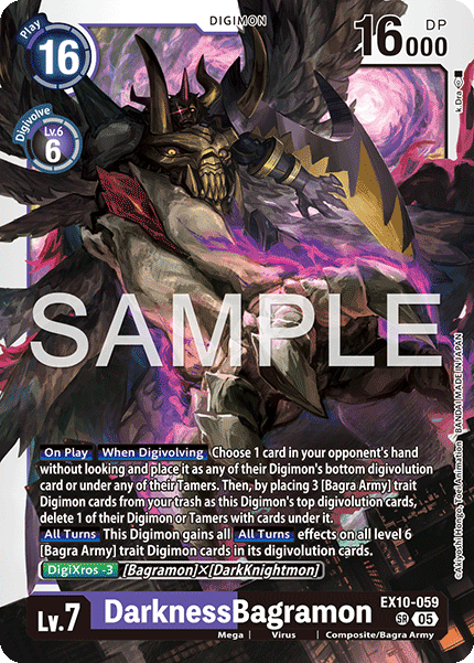 (059) Digimon TCG Sinister Order Single: DarknessBagramon (EX10-059) (V.3)  Special
