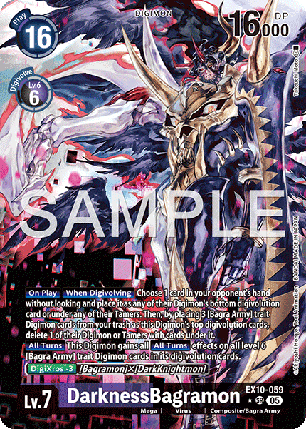 (059) Digimon TCG Sinister Order Single: DarknessBagramon (EX10-059) (V.2)  Alternative Art